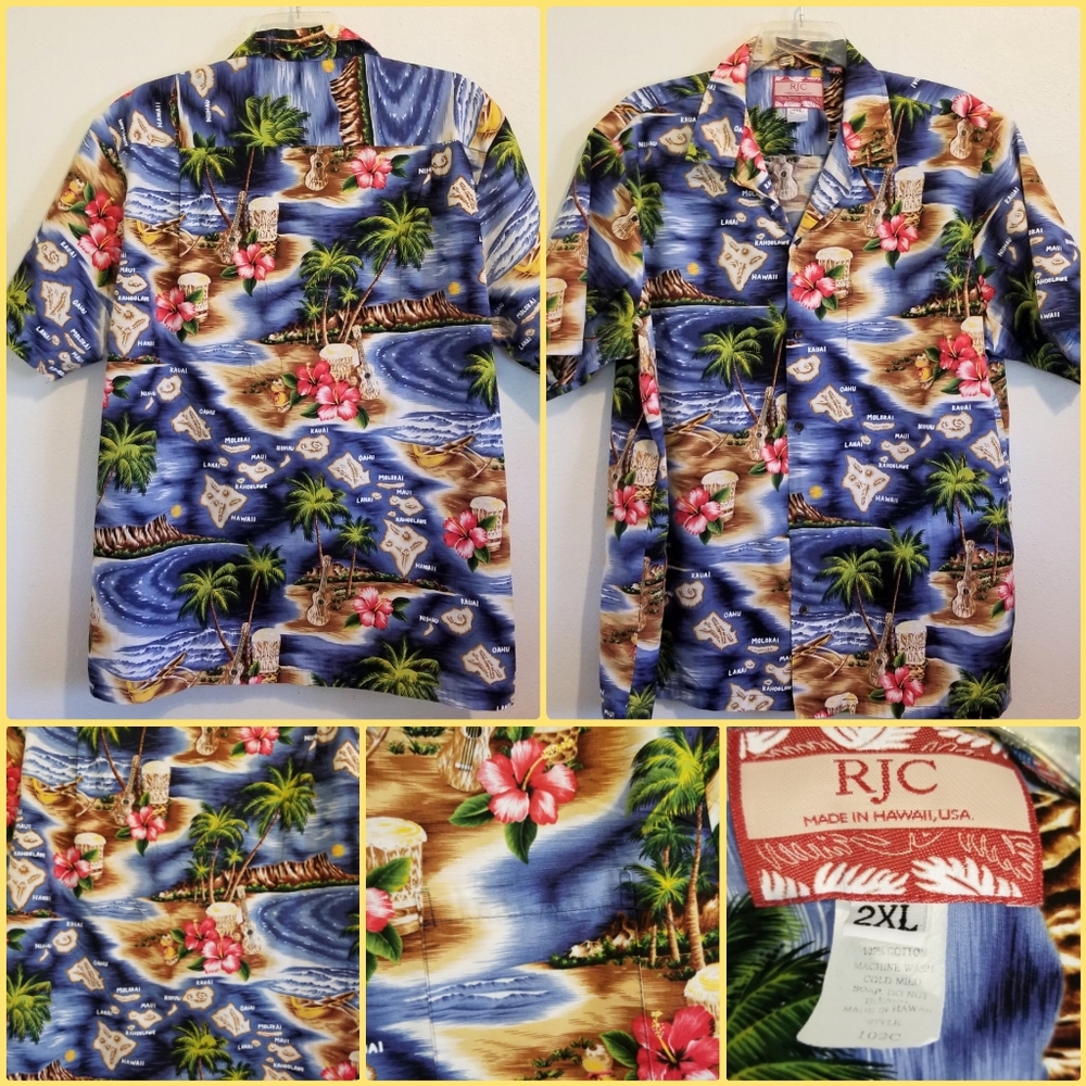 EUC RJC HAWAIIAN SHIRT SIZE 2XL